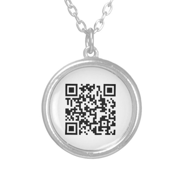qr code design on a silver plated necklace r98e8976b3652482faaaa97eed797c57a fkoei 8byvr 630